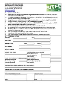 SITFE Bursary Application Form | Bursaries South Africa