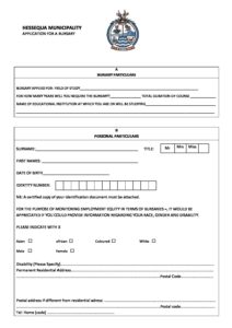 Hessequa Municipality Bursary Application Form 2022 | Bursaries South ...