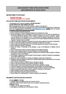 Gold Circle Bursary Application Form 2023 (External) | Bursaries South ...