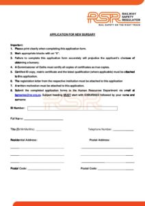 RSR Bursary Application Form 2023 Bursaries South Africa