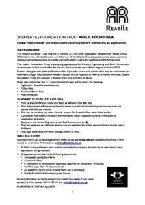 Reatile Foundation Trust Bursary Application 2023 | Bursaries South Africa